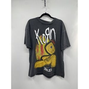 Korn Doll Issues T-Shirt Men's Large Gray Graphic 100% Cotton Short Sleeve NWT